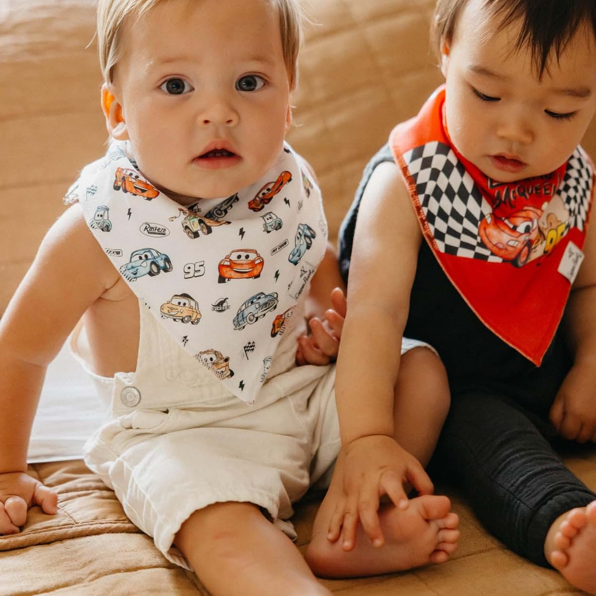 Copper Pearl Baby Bandana Drool Bibs, Soft Cotton, Adjustable, 4-Pack