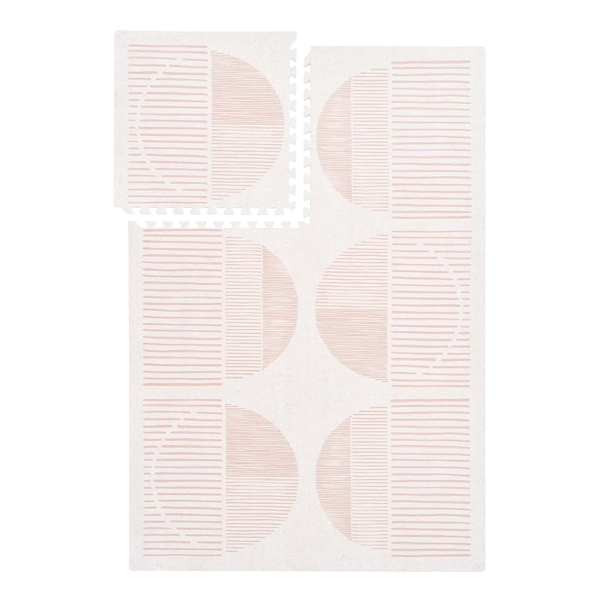 PopsyKosy Baby Floor Play Mat Cream Pink 6x4 Ft