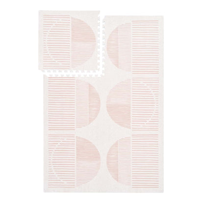 PopsyKosy Baby Floor Play Mat Cream Pink 6x4 Ft