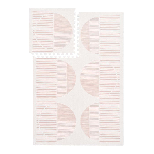 PopsyKosy Baby Floor Play Mat Cream Pink 6x4 Ft