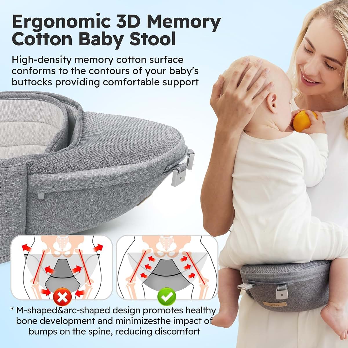 Bear 6-in-1 Baby Carrier With Hip Seat For Newborn To Toddler