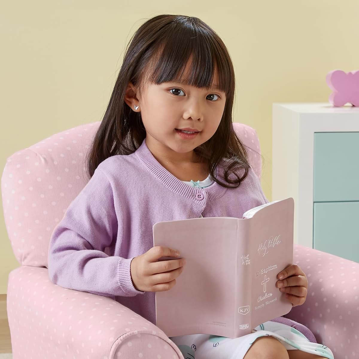 Let's Make Memories Personalized Pink Bible with Silver Foil-Edged Pages (photo 2)