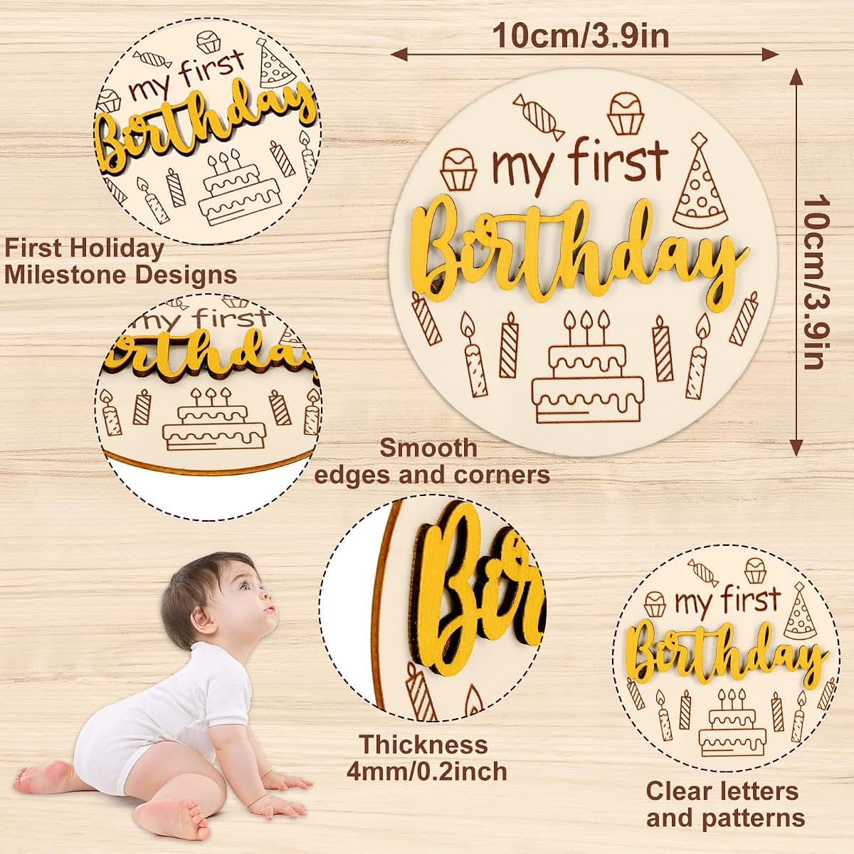 Holiday Milestone Cards Set for Photography Prop Collection