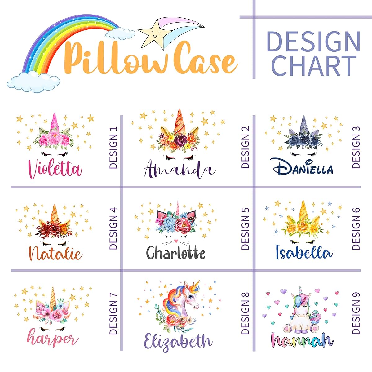 UNIQUE CUSTOM GIFTS Personalized Baby Pillowcase with Name, Custom Toddler Nursery Bedding (photo 2)