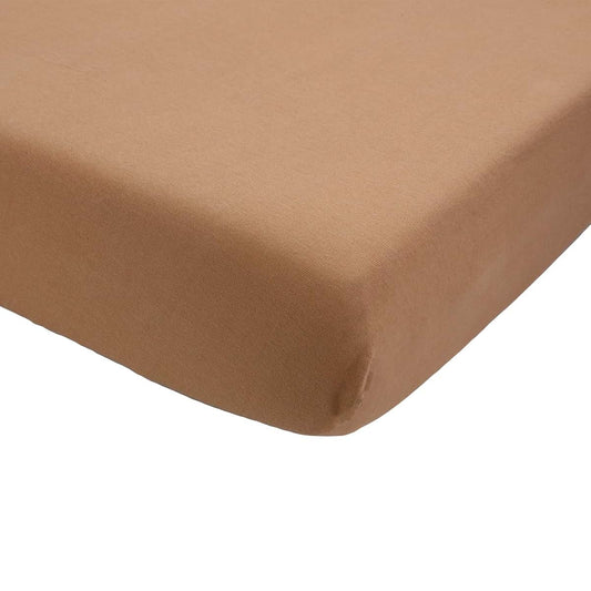 Trois Kilos Sept Baby Fitted Sheet 60 x 120 cm Cotton Camel