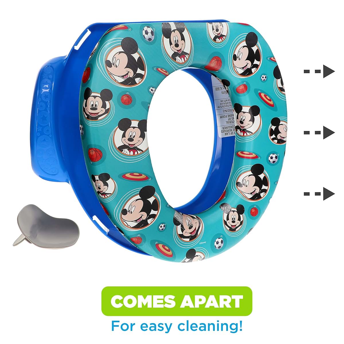 Disney Mickey Mouse Happy Days Soft Potty Training Seat with Easy Grip Handles