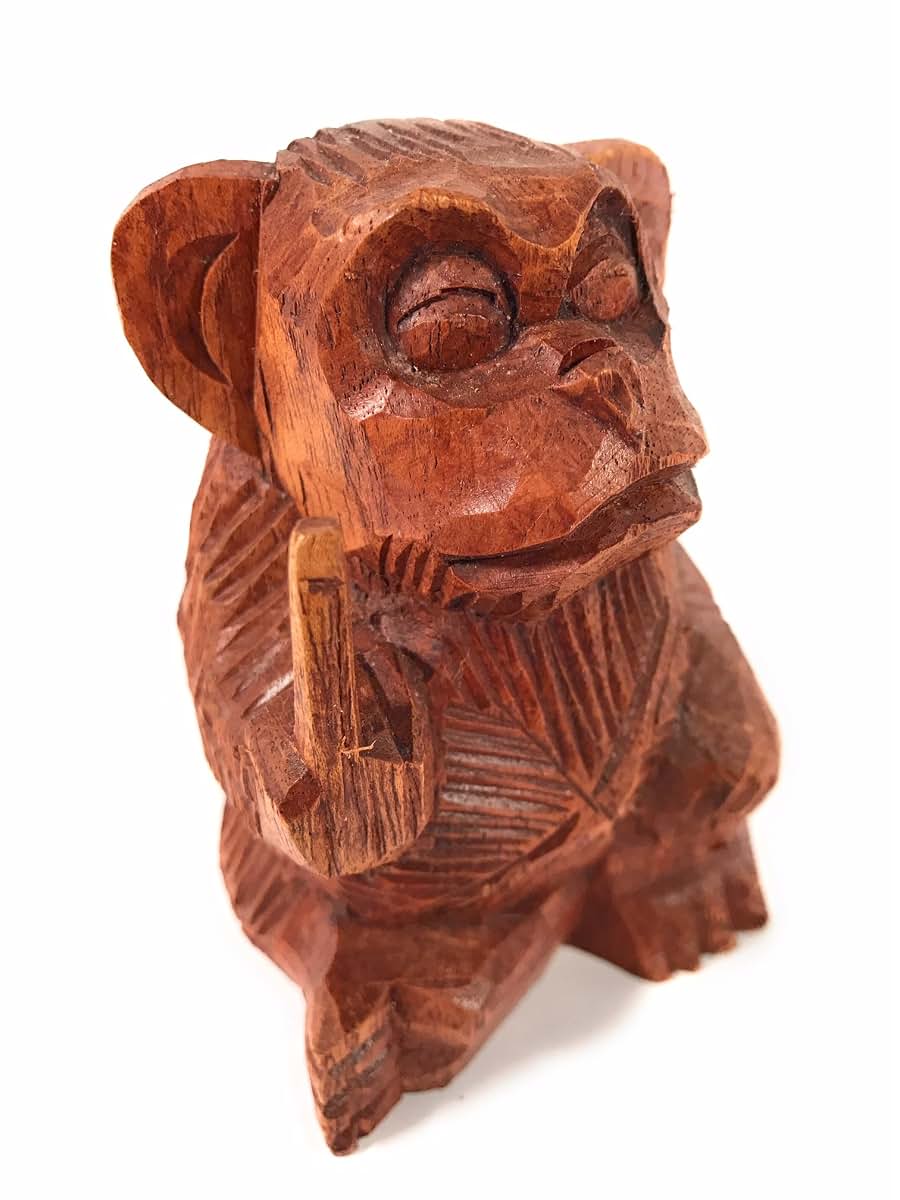 Rude Monkey Carved 4.5 Inch Bad Monkey Business Figurine