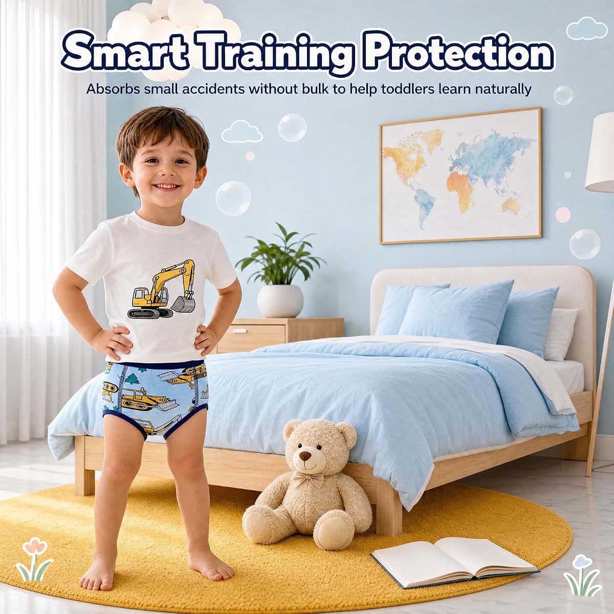 MomEasier Potty Training Underwear 4Pack Absorbent Toddler Boys Pants 2-6T (photo 3)