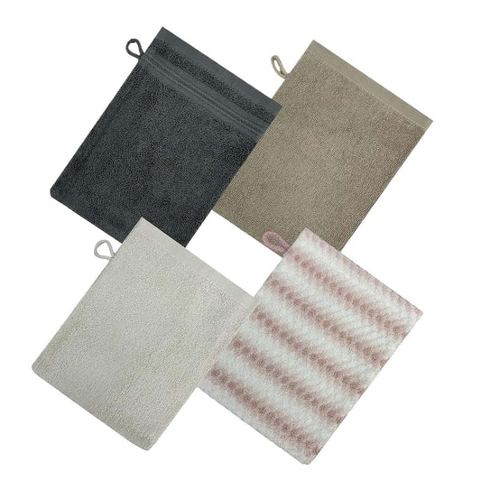 Nuytghr Bath Scrub Mitt, Glove, 8.66x5.91 Inches Shower Cleaning Cloth, Soft Cotton Fabric, Gentle Washing Texture