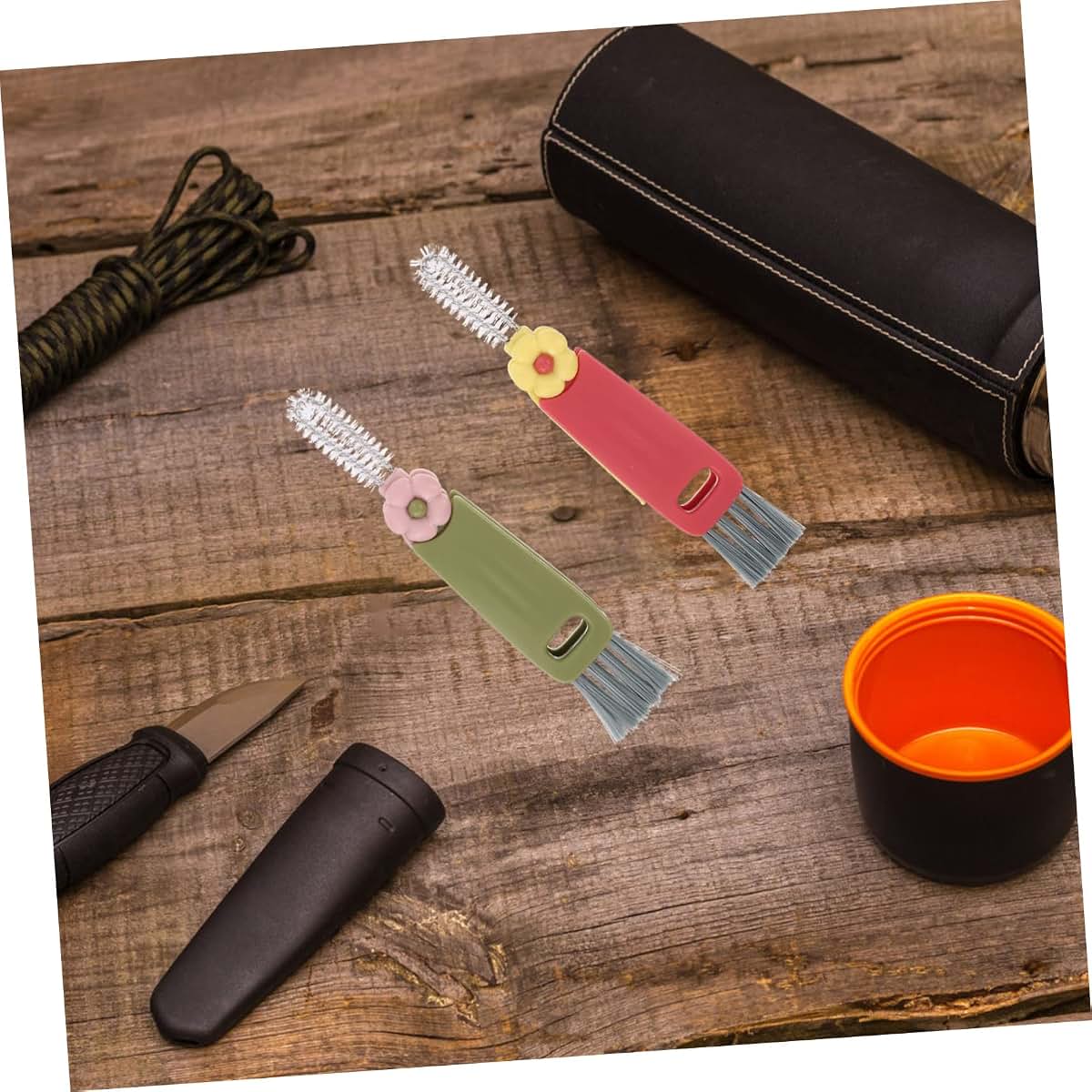 FRCOLOR 2-Pack Multi-Function Bottle Cleaners with Soft TPE Brush