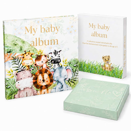 Jadou & Flo Baby memory book - Pregnancy journals & Baby’s first year album (English)