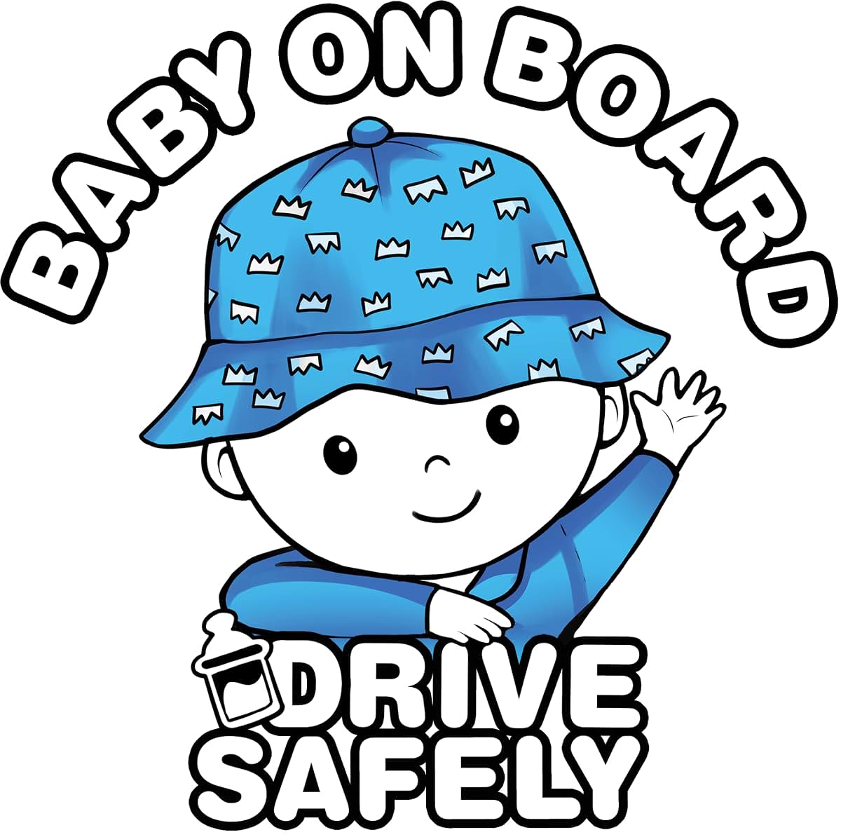 Canel Baby On Board Sticker and Reflective Open Door Sign Set