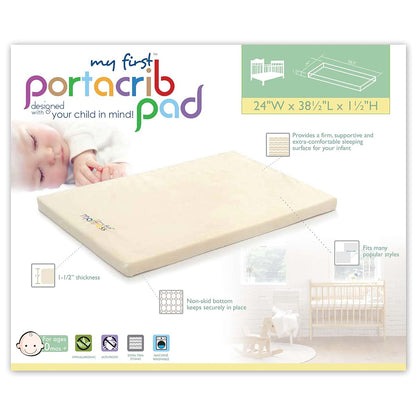 My First Pack N Play Mattress Pad or Mini Crib Pad, 37" x 26" x 1-1/2" (photo 2)