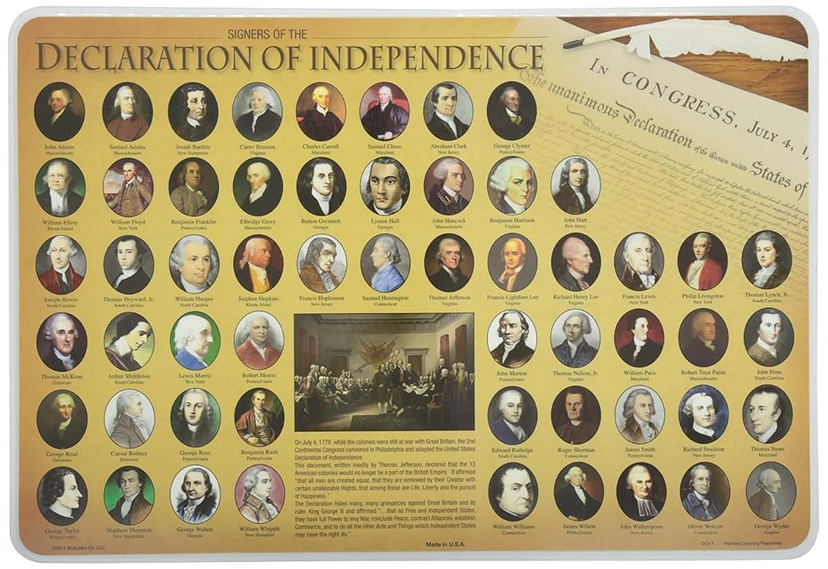 Painless Learning Educational Placemats Set: Civil War, Revolutionary War, and Declaration of Independence (photo 2)