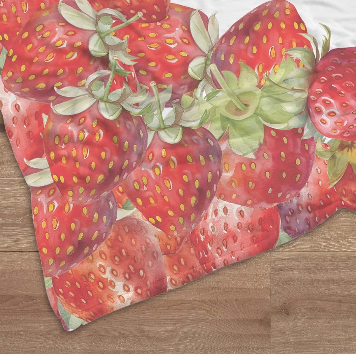 UnoCo Strawberry Baby Blanket Personalized Baby Girl Month Blanket Berry Nursery Custom Age Newborn Calendar Tracker (photo 2)