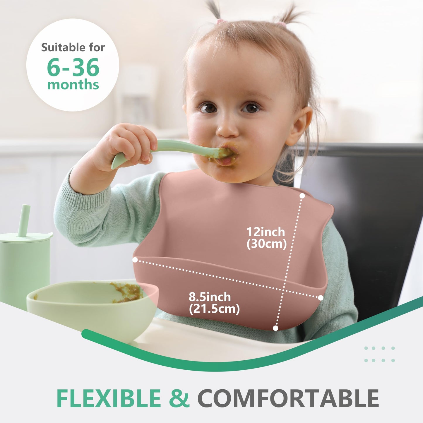 Cuddle Campus Silicone Bibs Set of 3