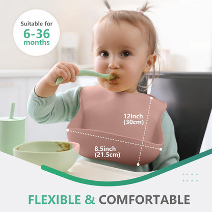 Cuddle Campus Silicone Bibs Set of 3