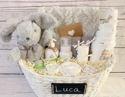 Skye Rose Naturals Deluxe Organic Bunny Baby Gift Basket Neutral, 3 Months (photo 2)