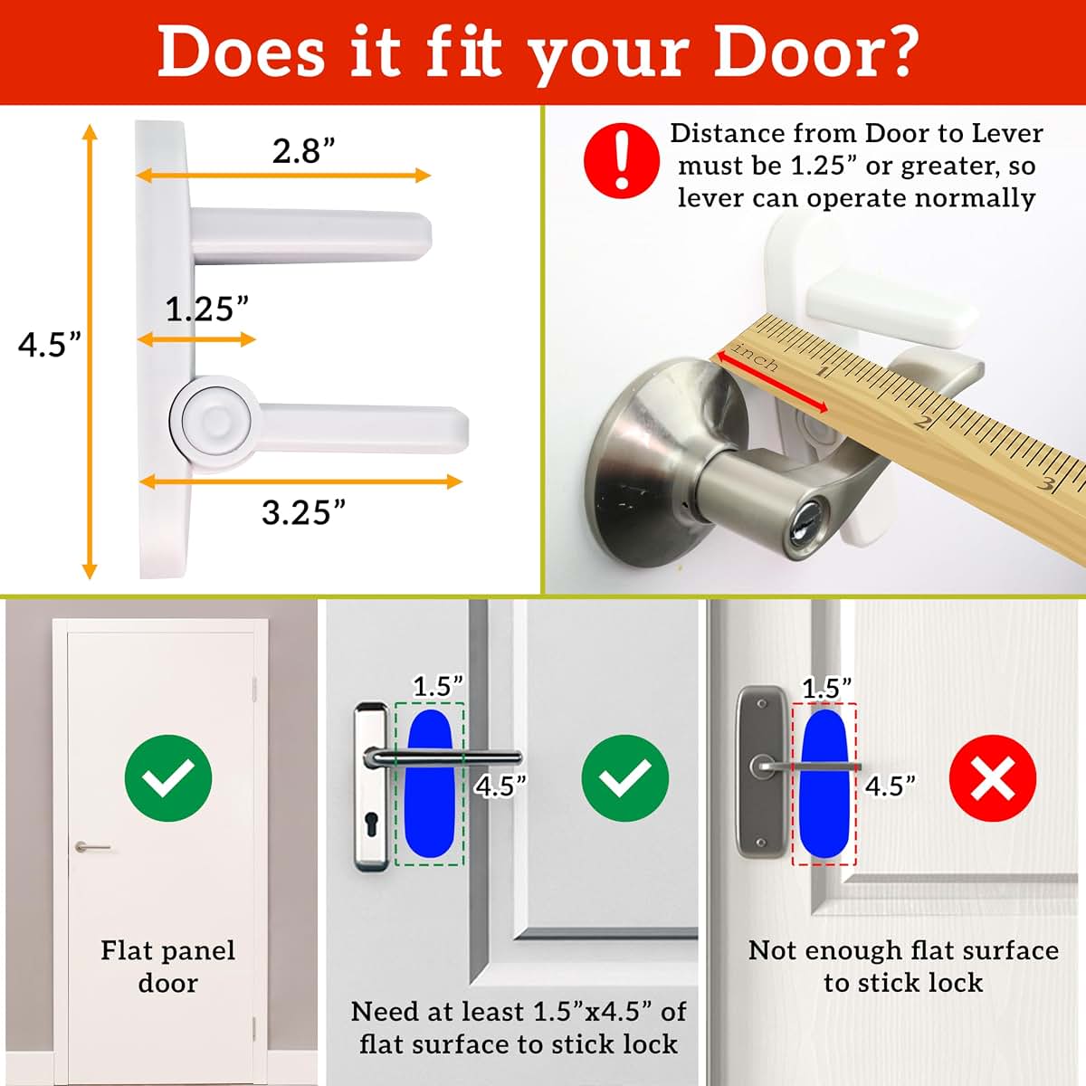 Door Lever Lock for Child Safety and Security