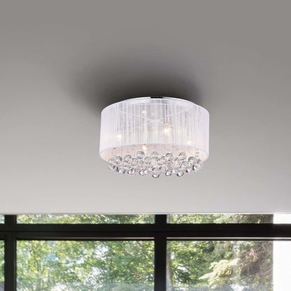 Greenville Signature 4-Light Drum Flush Mount for Bedroom or Living Area