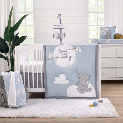 Dumbo Sweet Little Baby Crib Bedding Set - Comforter, Sheet, and Skirt
