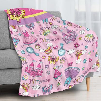 ColorAce Personalized Baby Blanket with Name Custom Baby Blanket for Girls Customized Baby Girl Gifts Soft Plush Fleece (photo 3)