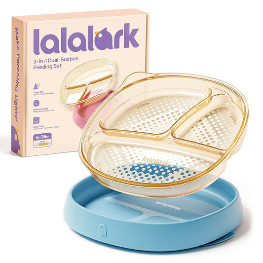Lalalark 3-in-1 Baby Plates With Suction Base