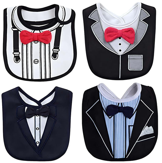 FANCYBIBS Baby Toddler Infant Boys Girls Drool Drooling Bibs Bowtie Tuxedo Bow Neck Tie Burp Cloths Unisex Pack (Bow