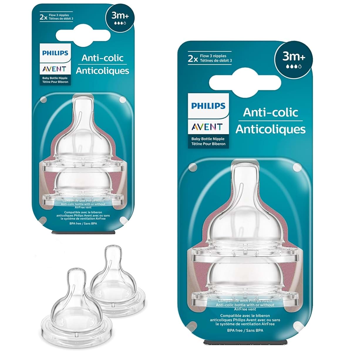 Philips Avent Anti-Colic Baby Bottle Flow 3 Nipple