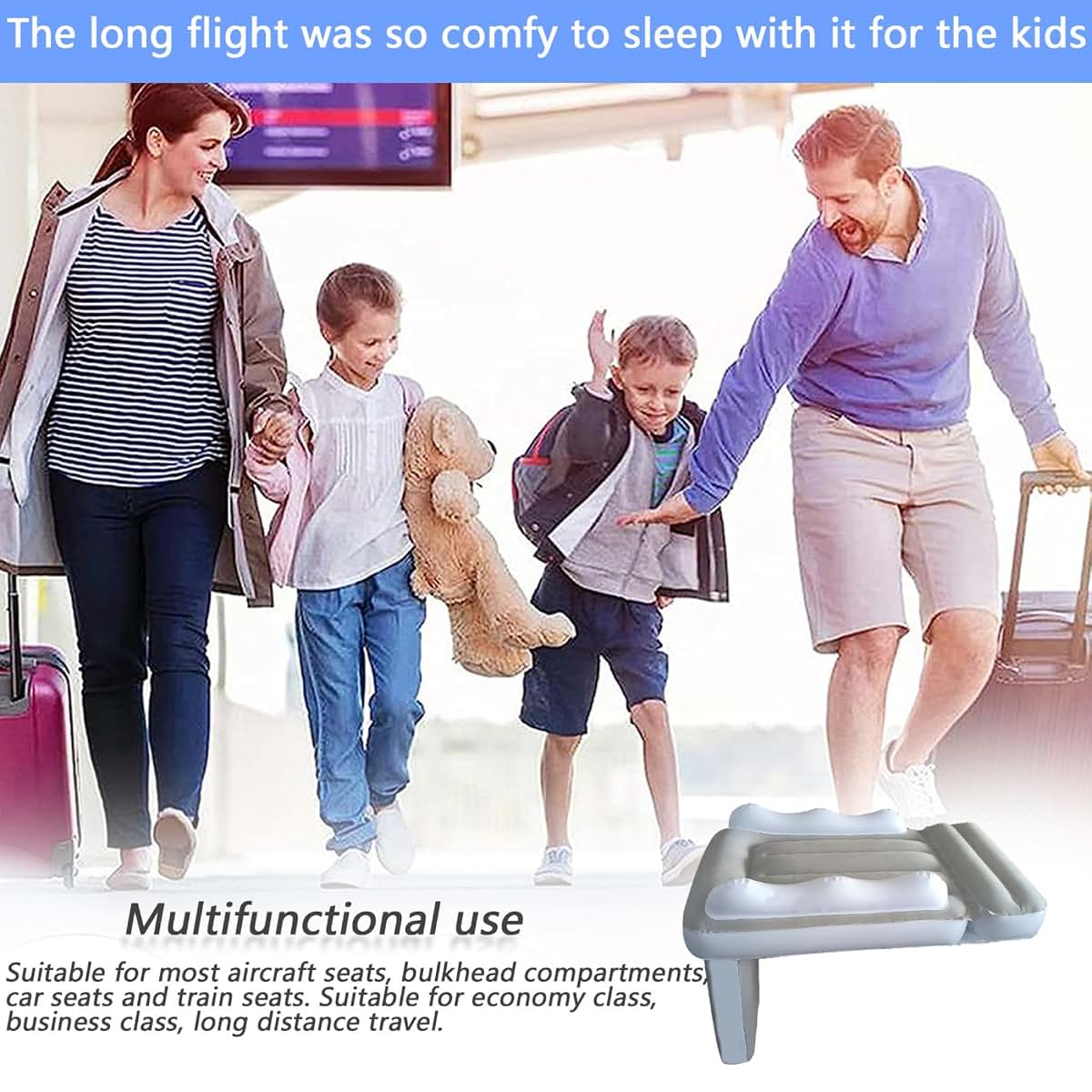 ESiiFuu Inflatable Aeroplane Bed for Toddlers