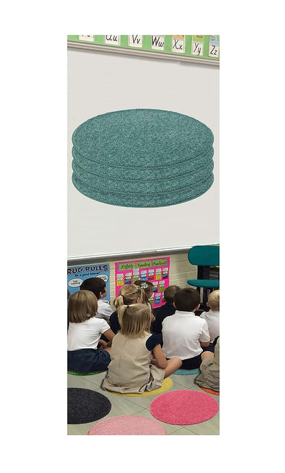 Surfer Dude Kids Crazy Carpet Circle Seats, Set of 4, 18" Round Floor Mat