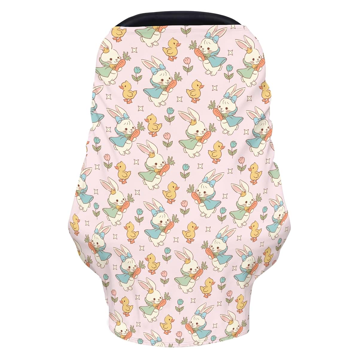 Cstdyfrv Vintage Easter Bunny Floral Baby Car Seat Cover
