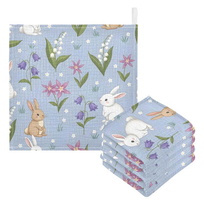 CUPADA Muslin Washcloth Set for Baby | Pure Cotton, Absorbent 12x12 Inch Wipes