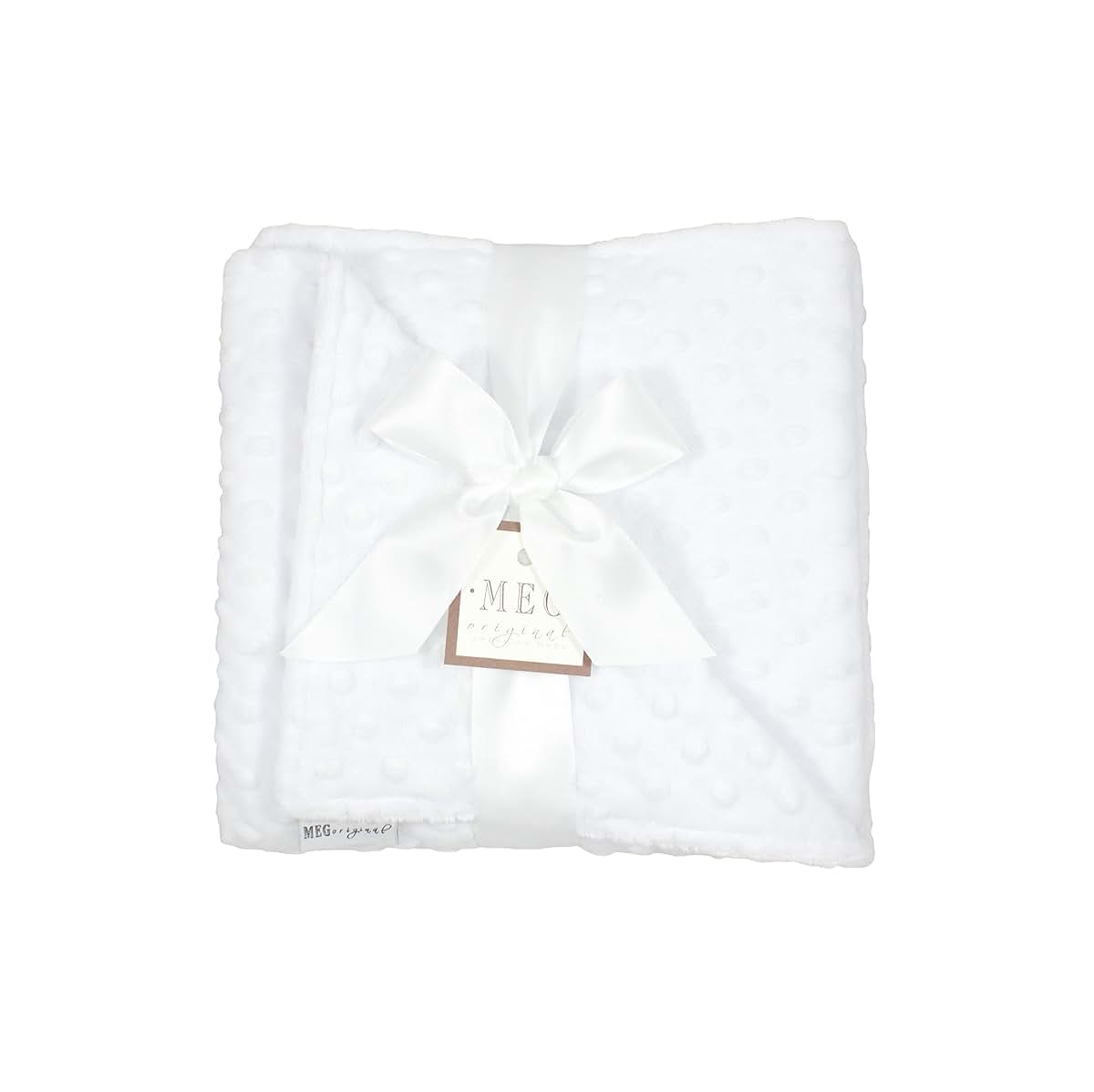 Meg Original Snow White Minky Dot Baby Blanket