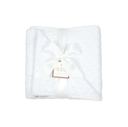 Meg Original Snow White Minky Dot Baby Blanket