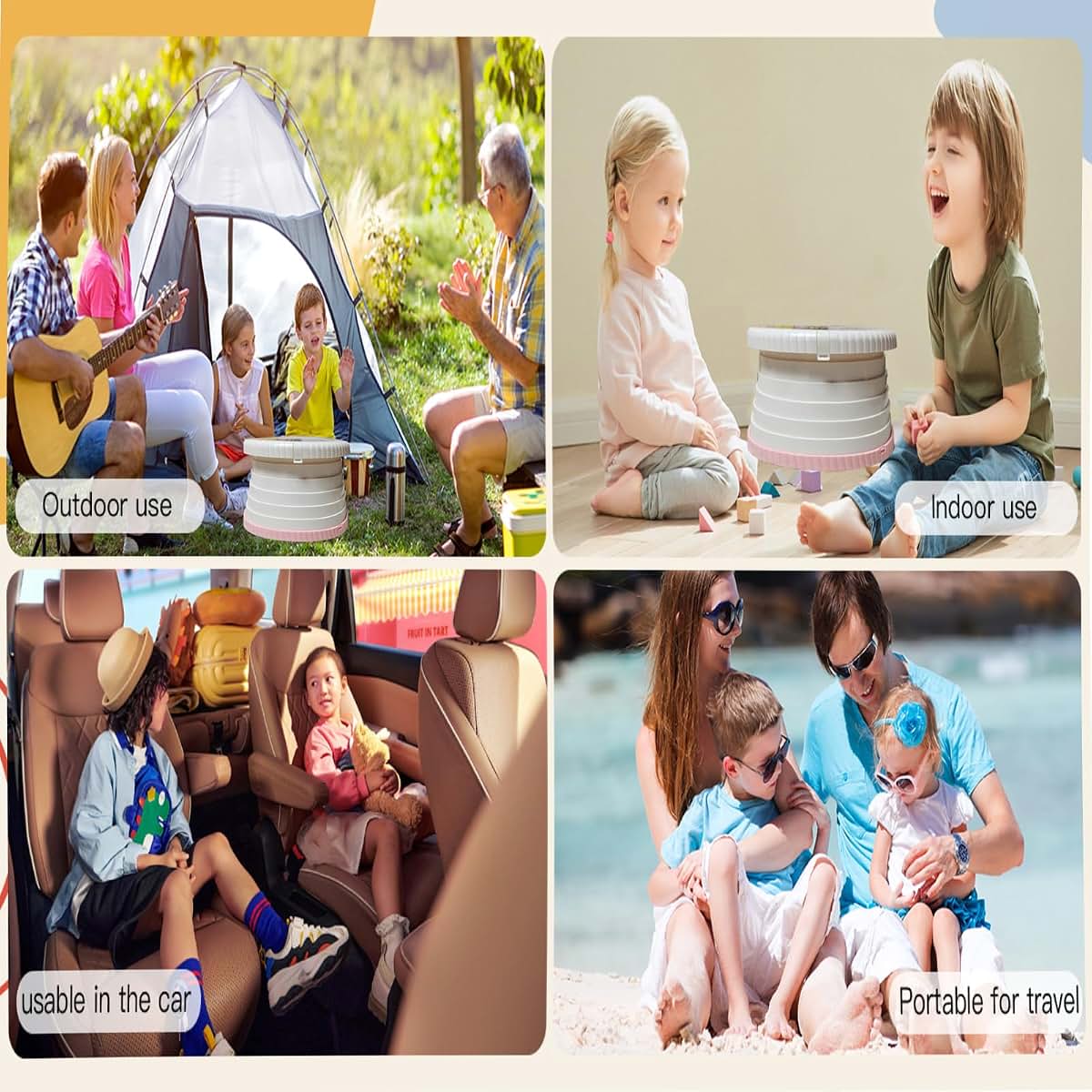SunnySmile Portable Toilet for Kids,Portable Potty Seat for Toddler Travel,Travel Potty with Travel Bag, Applicable to (photo 2)