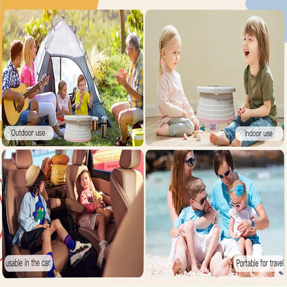 SunnySmile Portable Toilet for Kids,Portable Potty Seat for Toddler Travel,Travel Potty with Travel Bag, Applicable to (photo 2)