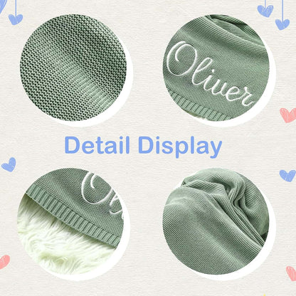 FENGHUO Personalized Baby Blanket with Custom Name Embroidery (photo 4)