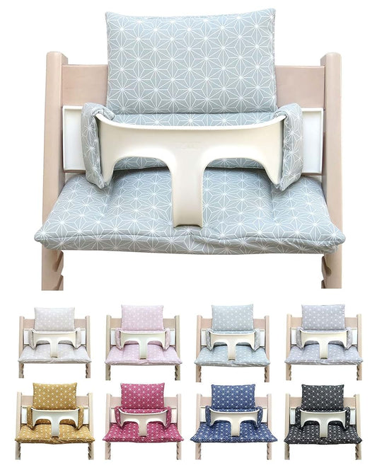 Blausberg Baby Coated Cushion Set for Tripp Trapp High Chair - Happy Star Green