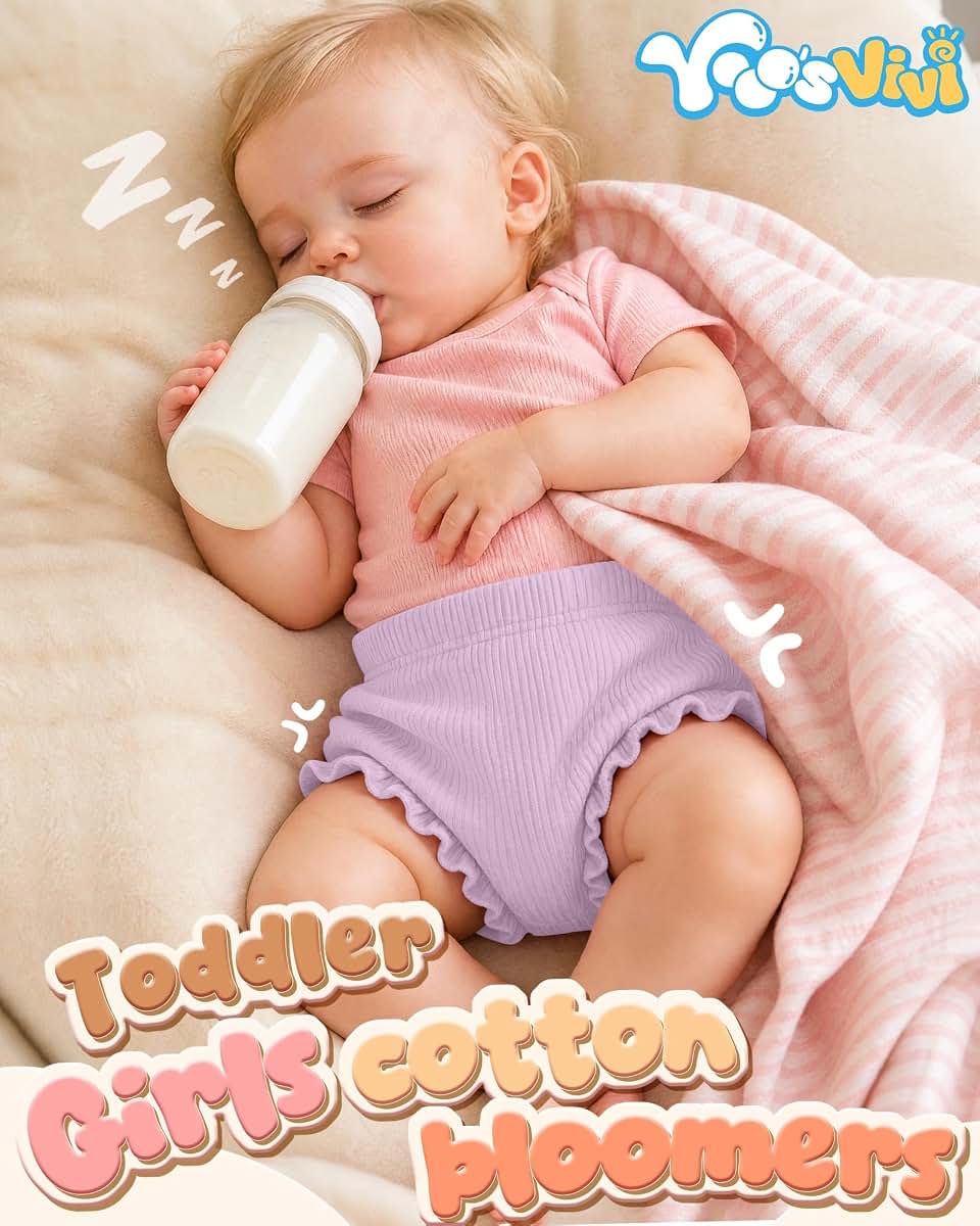 Yooo's Vivi Baby Girls Cotton Bloomers 5-Pack (photo 3)