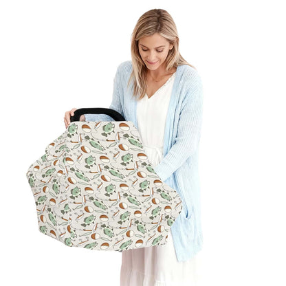 Cstdyfrv Vintage Fishing Multi-Use Baby Car Seat Cover