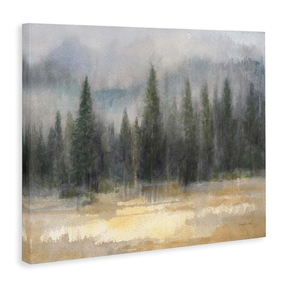 Stupell Industries Blurred Pine Tree Forest Canvas Wall Art 30 X 40 Inch
