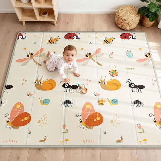 Dewlia Foldable Baby Play Mat - Dragonfly 79x71 Inch