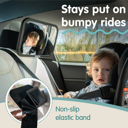 Onco Fixed Headrest Baby Car Mirror - Tesla Compatible
