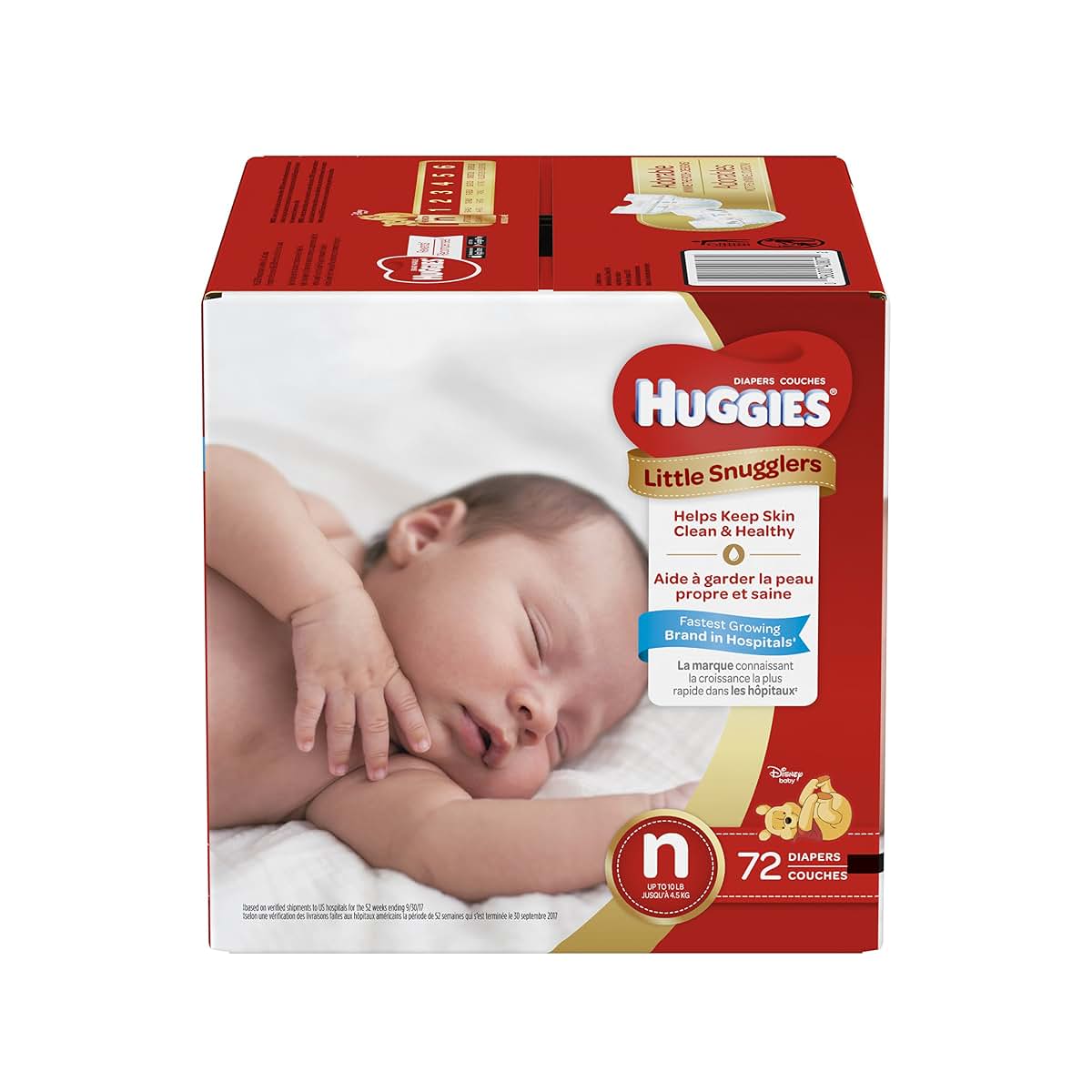 Huggies Little Snugglers Diapers - Newborn Size, 72 Count