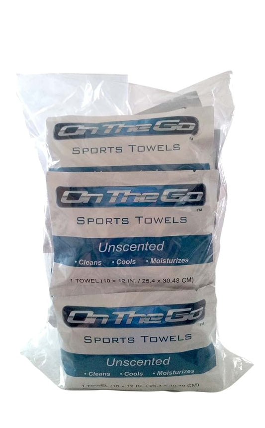 On The Go Towels Unscented Large Body Wipes (25)