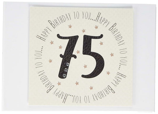 White Cotton Cards 75th Birthday Memories Photo Album (MTGA75T), of