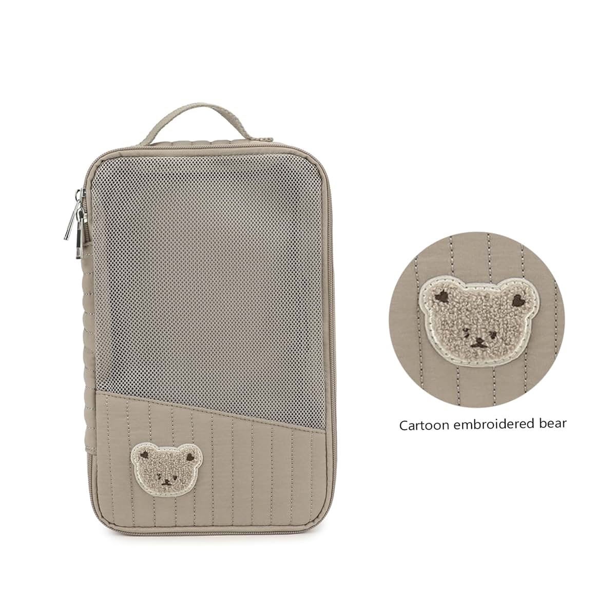 Nukinp Diaper Pouch, Cartoon Bear Diaper Bag Organizer Pouch - Hanging & Portable Storage Bag For Baby Travel (photo 3)