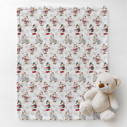 Cstdyfrv Funny Christmas Geese Santa Hat Baby Blanket (photo 2)