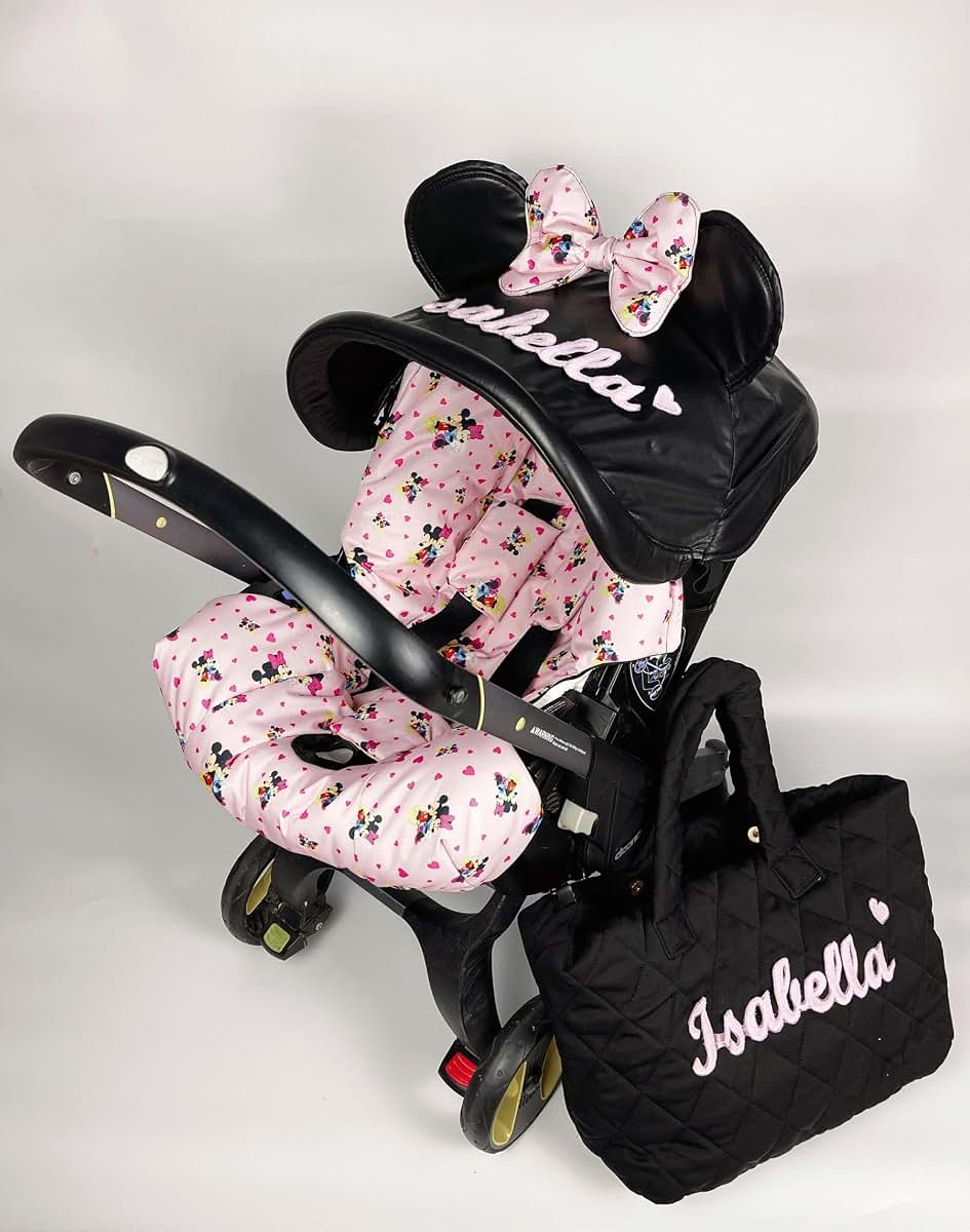 Boss and Baby Personalized Pink Car Seat Cover Set for Doona (photo 2)